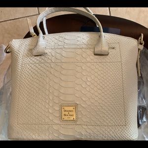 Dooney & Bourke Caldwell Domes Satchel Pearl NWT